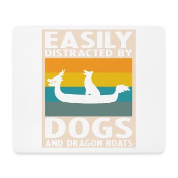 Drachenboot Crew und Drachenbootfahren - Mousepad (Querformat) - Weiß - Vorne