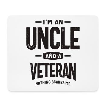 I'm an Uncle and a Veteran - Fearless and Proud - Mouse Pad (horizontal) - white - Front