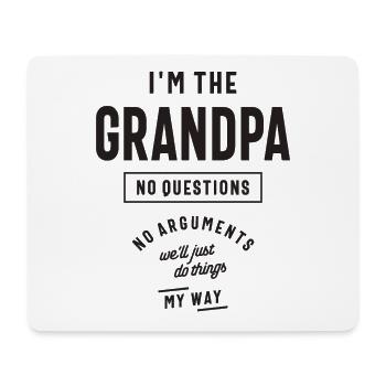 Ich bin der Opa - lass deinen Patriarchen den Weg weisen - Mousepad (Querformat) - Weiß - Vorne