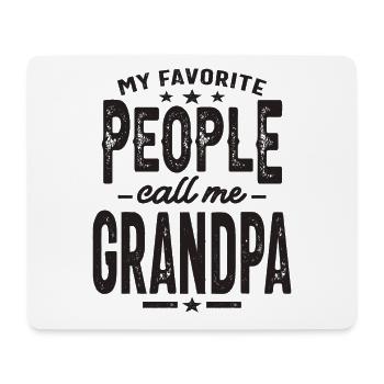 Meine Lieblingsleute nennen mich Opa - Mousepad (Querformat) - Weiß - Vorne