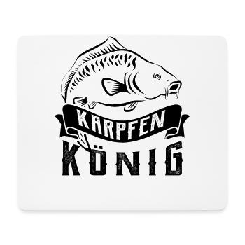 Karpfenkönig - Angler - angeln - Karpfen - Mousepad (Querformat) - Weiß - Vorne