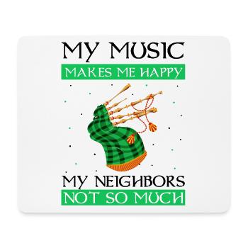 Bagpipes for pipers and Scots - Mouse Pad (horizontal) - white - Front
