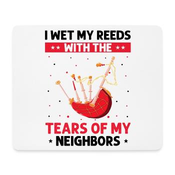 Bagpipes for bagpipers and Scots - Mouse Pad (horizontal) - white - Front