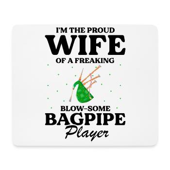 Bagpipes for pipers and Scots - Mouse Pad (horizontal) - white - Front