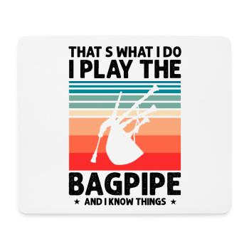 Bagpipe teacher quote and bagpipe players - Mouse Pad (horizontal) - white - Front