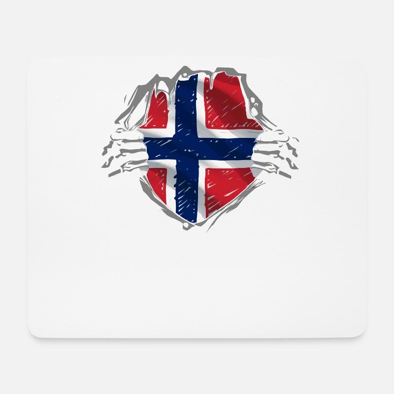 Norwegen Experte Flagge Urlaub Geschenk - Mousepad (Querformat) - Weiß