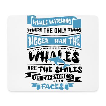 Humpback whale design for ocean, sea, whale and whales - Mouse Pad (horizontal) - white - Front