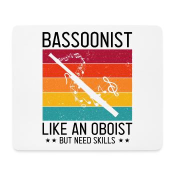 Fagottist Design für Holzbläser Orchestra - Mousepad (Querformat) - Weiß - Vorne