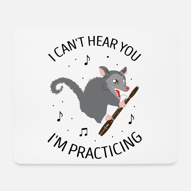 Holzblasinstrument und Fagott Blasinstrument - Mousepad (Querformat) - Weiß