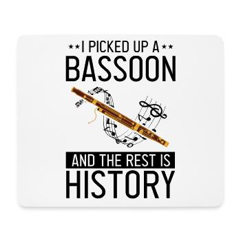 Fagott für Fagottrohr und Fagottist - Mousepad (Querformat) - Weiß - Vorne