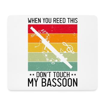Fagott Orchesta Design für Fagottisten - Mousepad (Querformat) - Weiß - Vorne