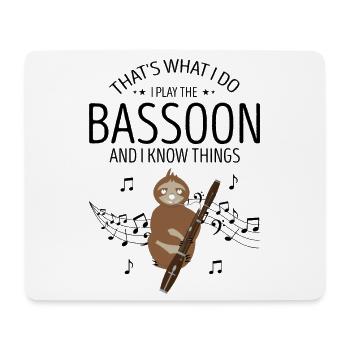 Bassoon for bassoon reed and bassoonist - Mouse Pad (horizontal) - white - Front