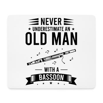 Fagott Orchesta Design für Fagottisten - Mousepad (Querformat) - Weiß - Vorne