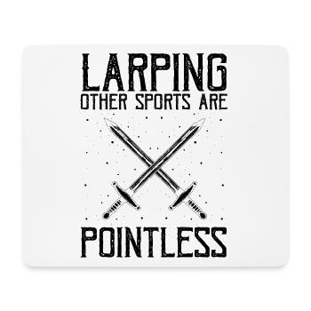 Larping für Fantasy-Rollenspiele und Schwertkämpfe - Mousepad (Querformat) - Weiß - Vorne