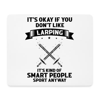 Citation de jeu de rôle pour Larper et Larp - Tapis de souris (format paysage) - blanc - Devant