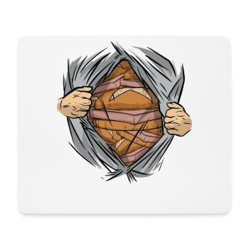 Leberkäse Geheimnis Fleischkäse Brötchen - Mousepad (Querformat) - Weiß - Vorne