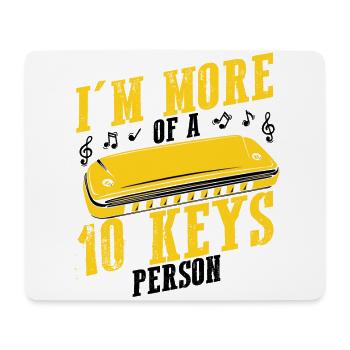 Harmonikaspieler für Munharmonika Spieler - Mousepad (Querformat) - Weiß - Vorne