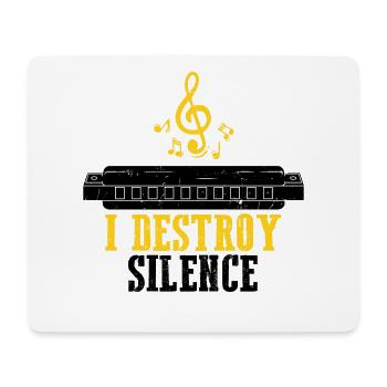 Mundharmonika Instrument und Mundharmonika - Mousepad (Querformat) - Weiß - Vorne