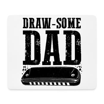 Mundharmonika Spieler und Mundharmonika - Mousepad (Querformat) - Weiß - Vorne