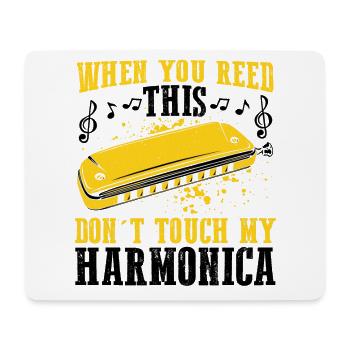 Mundharmonika Spieler und Mundharmonika - Mousepad (Querformat) - Weiß - Vorne