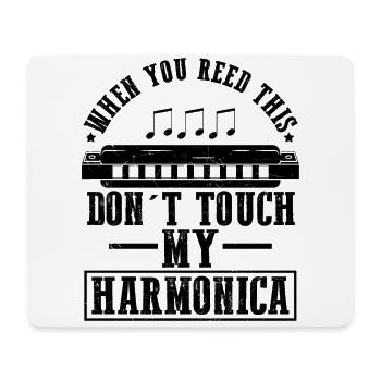 Harmonikaspieler für Munharmonika Spieler - Mousepad (Querformat) - Weiß - Vorne