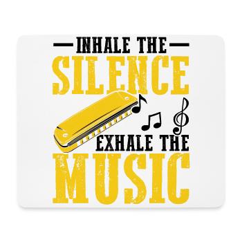 Mundharmonika Instrument und Mundharmonika - Mousepad (Querformat) - Weiß - Vorne