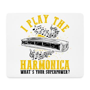 Französische Harfinisten und Harmonikaspieler - Mousepad (Querformat) - Weiß - Vorne