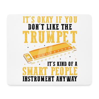 Mundharmonikaspieler Zitat für Mundharmonika - Mousepad (Querformat) - Weiß - Vorne
