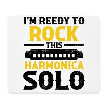 Französische Harfinisten und Harmonikaspieler - Mousepad (Querformat) - Weiß - Vorne