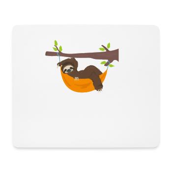Faultier Überholmodus Büro Langschläfer Geschenk - Mousepad (Querformat) - Weiß - Vorne