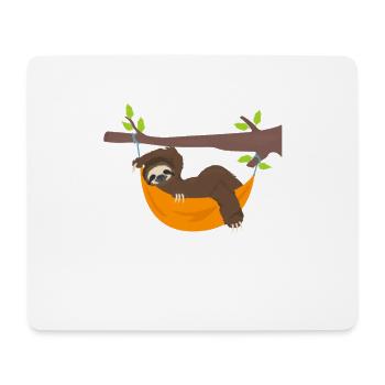 Schnell mal Langsam Langschläfer Faultier Geschenk - Mousepad (Querformat) - Weiß - Vorne