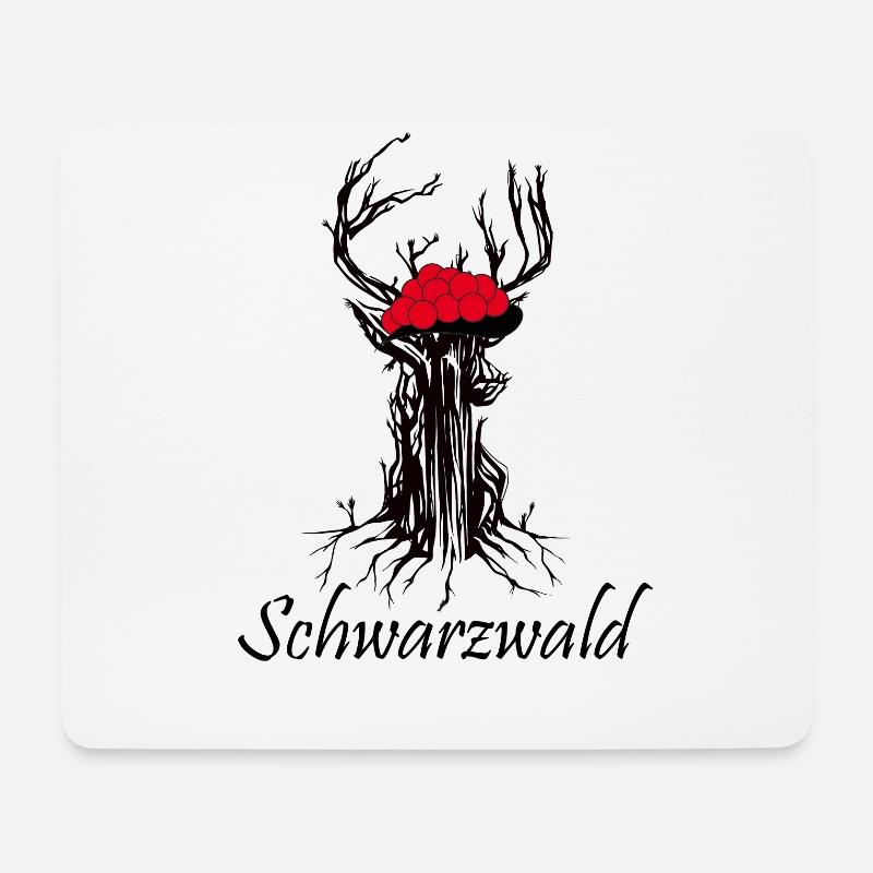 Schwarzwald Nature Love Design - Mousepad (Querformat) - Weiß