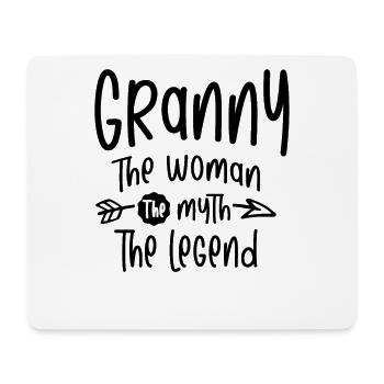 Granny The Woman The Myth The Legend Funny Grandma - Mouse Pad (horizontal) - white - Front