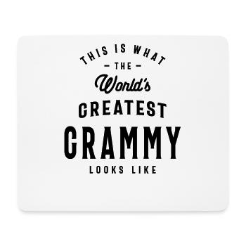 This is What The World's Greatest Grammy Looks - Mouse Pad (horizontal) - white - Front