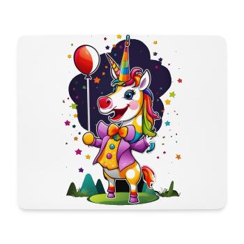 Clown Einhorn Unicorn - Mouse Pad (horizontal) - white - Front