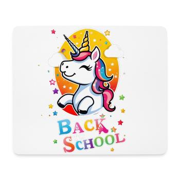 Unicorn unicorn back to school - Mouse Pad (horizontal) - white - Front