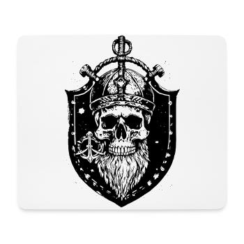 Viking marin ancre bateau crâne Valhalla - Tapis de souris (format paysage) - blanc - Devant