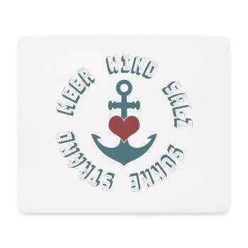 Anker Herz - Mousepad (Querformat) - Weiß - Vorne