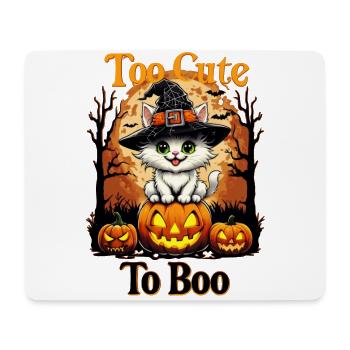 Too Cute to Boo - Halloween Katze auf Kürbissen - Mousepad (Querformat) - Weiß - Vorne