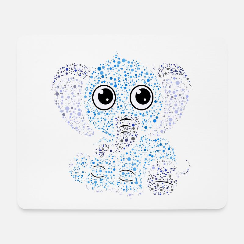 Elefant Kind Süß Farben Geschenk Tier Kreativ - Mousepad (Querformat) - Weiß