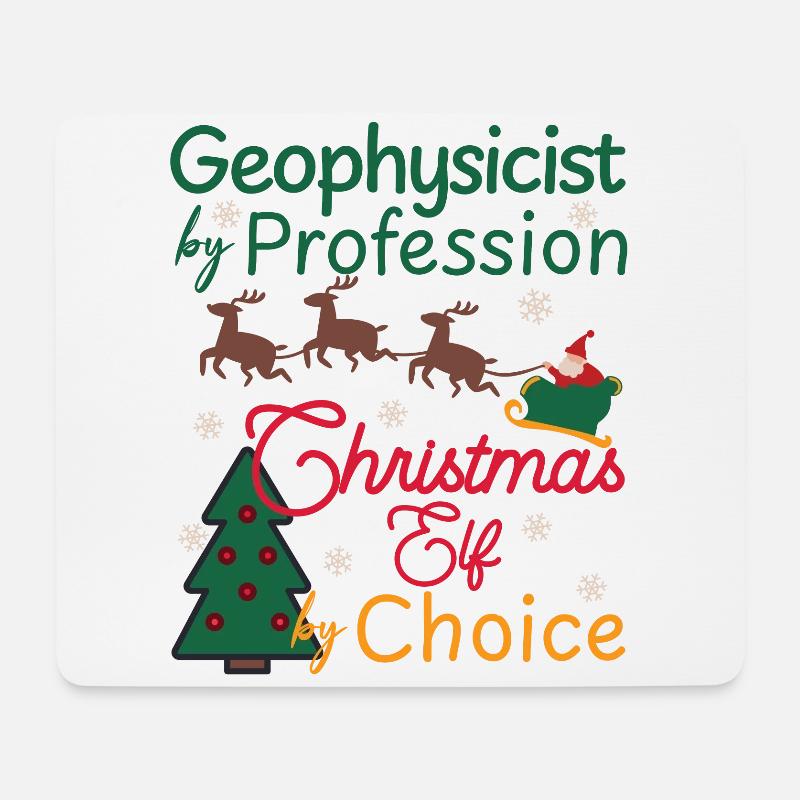 Geophysicist Weihnachten xmas Elf Geophysik - Mousepad (Querformat) - Weiß