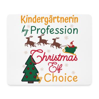 Kindergarten Teacher Christmas Xmas Elf Kindergarten - Mouse Pad (horizontal) - white - Front