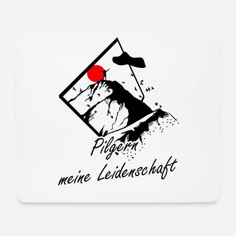 Jakobsweg Pilgern ist meine Leidenschaft Pilger - Mousepad (Querformat) - Weiß