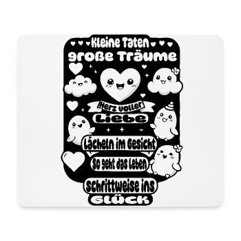 Petites actions, grands rêves – design motivant - Tapis de souris (format paysage) - blanc - Devant