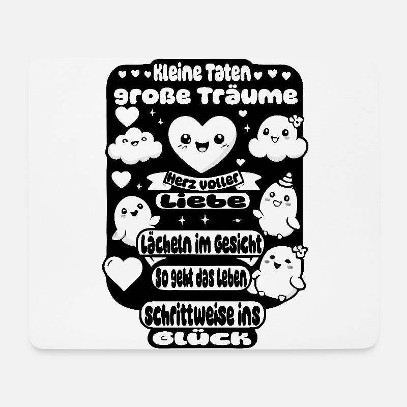 Small deeds, big dreams – motivational design - Mouse Pad (horizontal) - white
