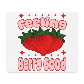 Erdbeere Gesund Süß Retro Gesund Natur Berry - Mousepad (Querformat) - Weiß - Vorne