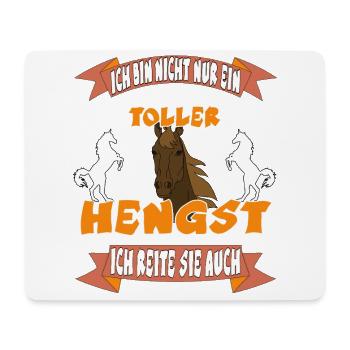 Pferd Hengst Reiter Spruch Lustig Natur Pferde - Mousepad (Querformat) - Weiß - Vorne