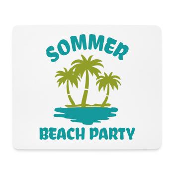 Été Plage Fête Vacances Musique Mer Palmiers Plage - Tapis de souris (format paysage) - blanc - Devant