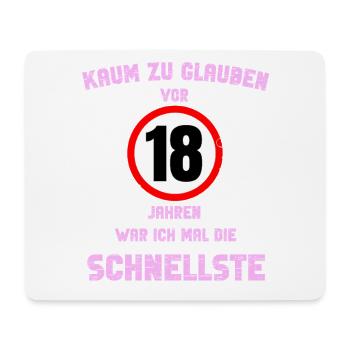 18 Geburtstag Geschenk Party Spruch Idee Erwachsen - Mousepad (Querformat) - Weiß - Vorne