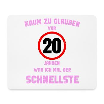 20 Round Birthday Gift Party Saying Idea - Mouse Pad (horizontal) - white - Front